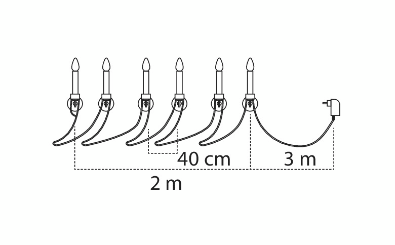 Ikkunasarja Airam imukupit 6 kynttilää