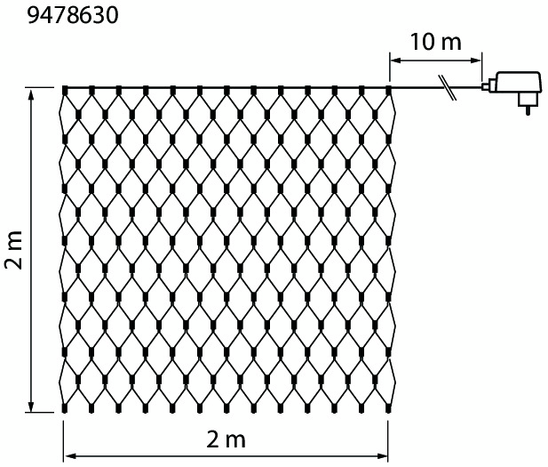 Led-verkko Airam Manzo 2mx2m app-toiminto