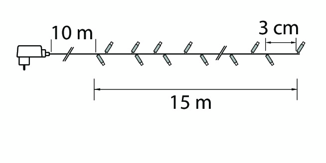 Led-sarja Airam Teno 15m/500led