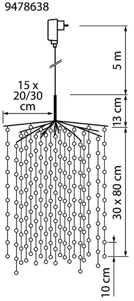 Valokoriste Airam Elemento 300led/80cm IP44
