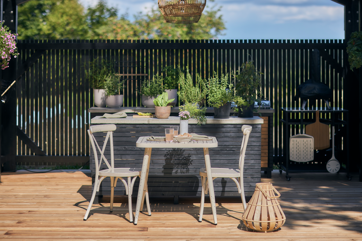 Pöytä Cello Retro 75x75x76cm valkoinen