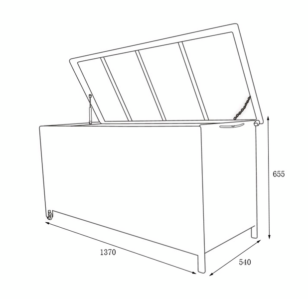 Pehmustelaatikko Cello Nova 136x54x64cm
