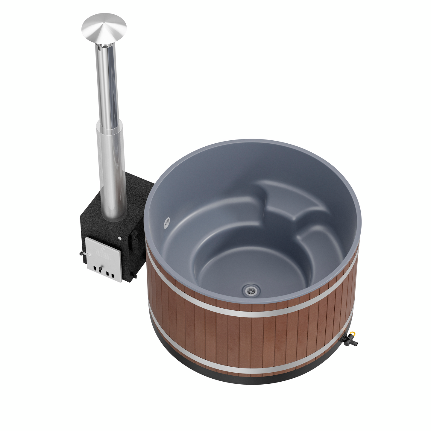 Kylpytynnyri Kirami Steady M Cube EP mokka/harmaa