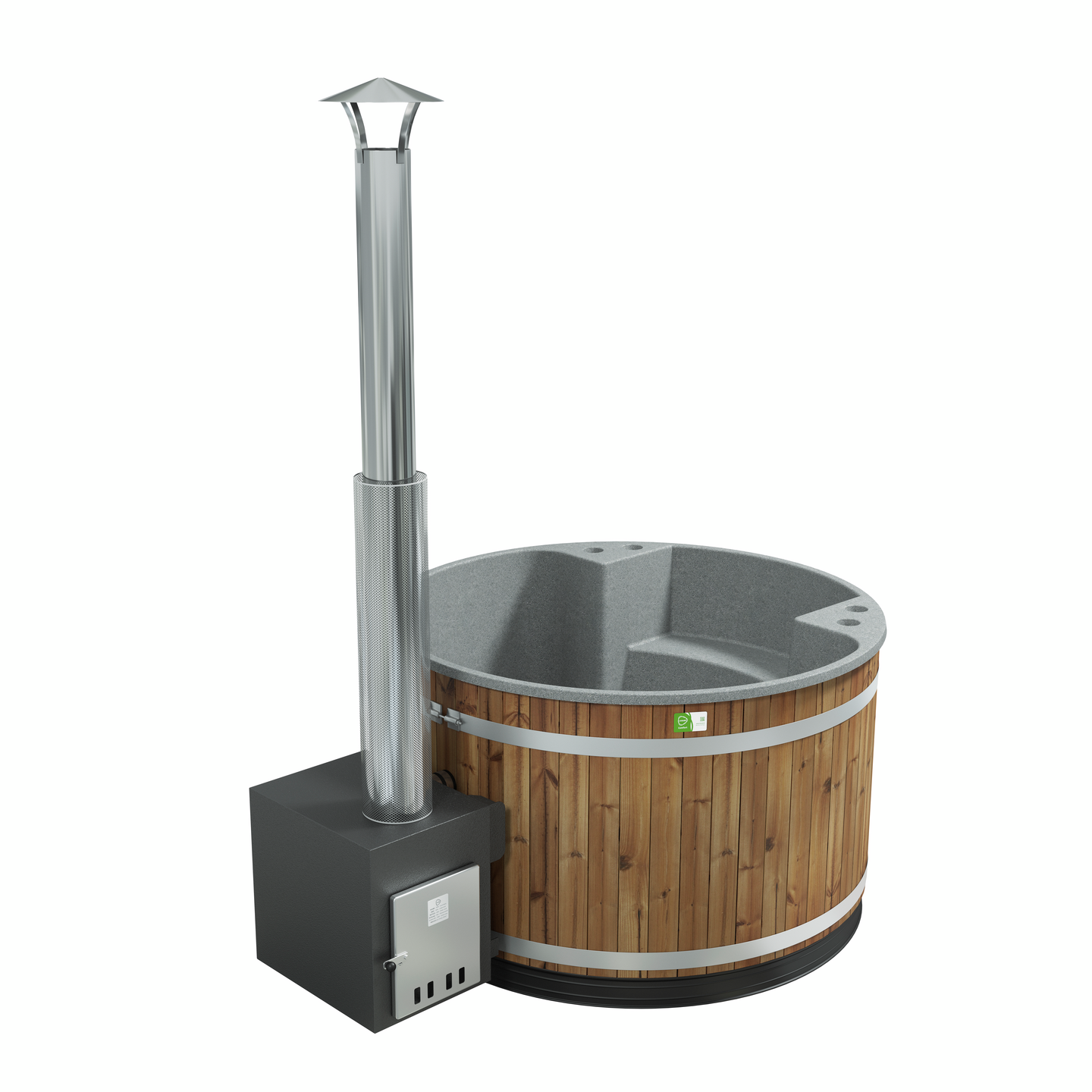 Kylpytynnyri Kirami Family M Macu lämpöpuu/harmaa