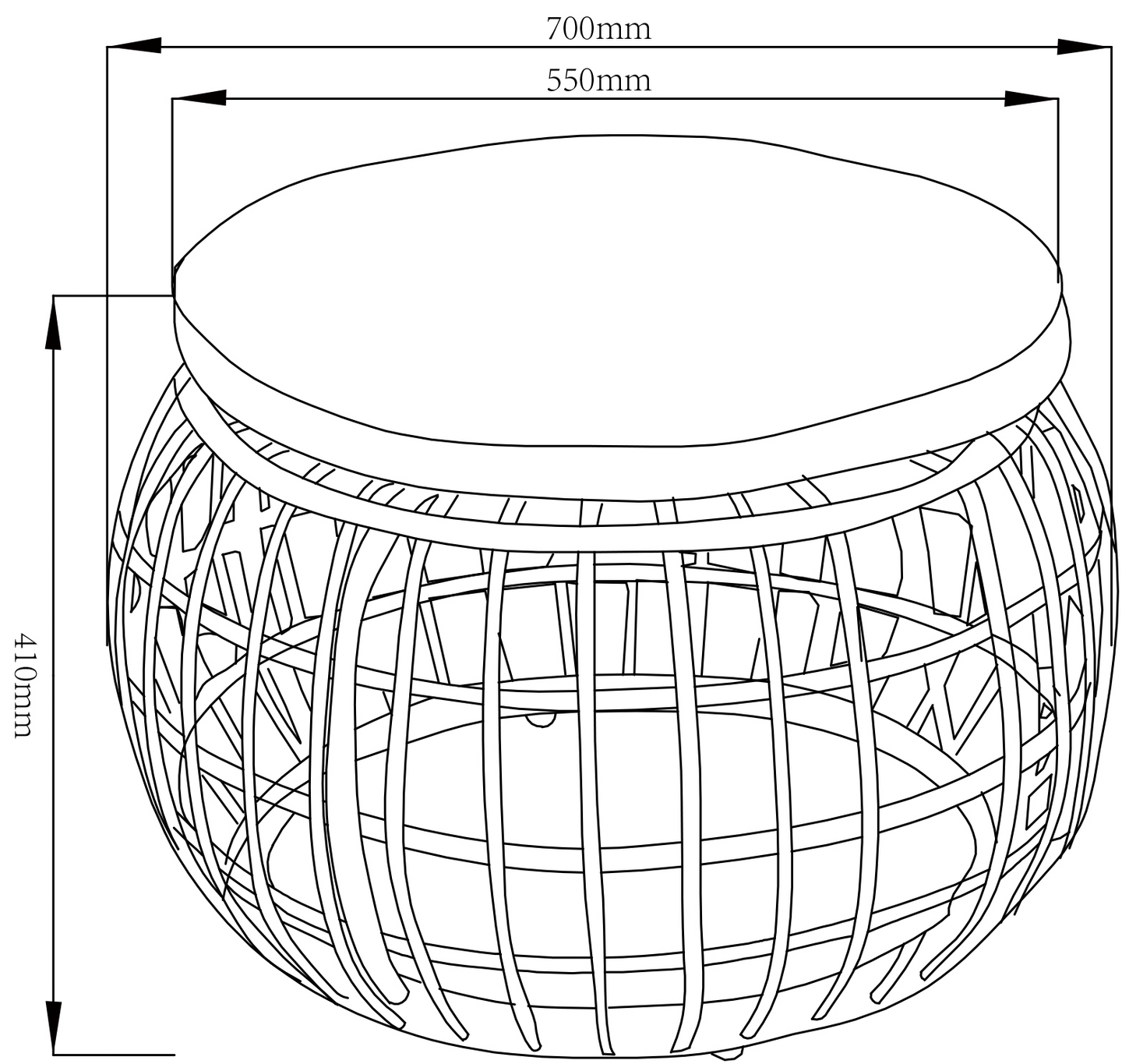 Jakkara Cello Malibu halkaisija 70cm