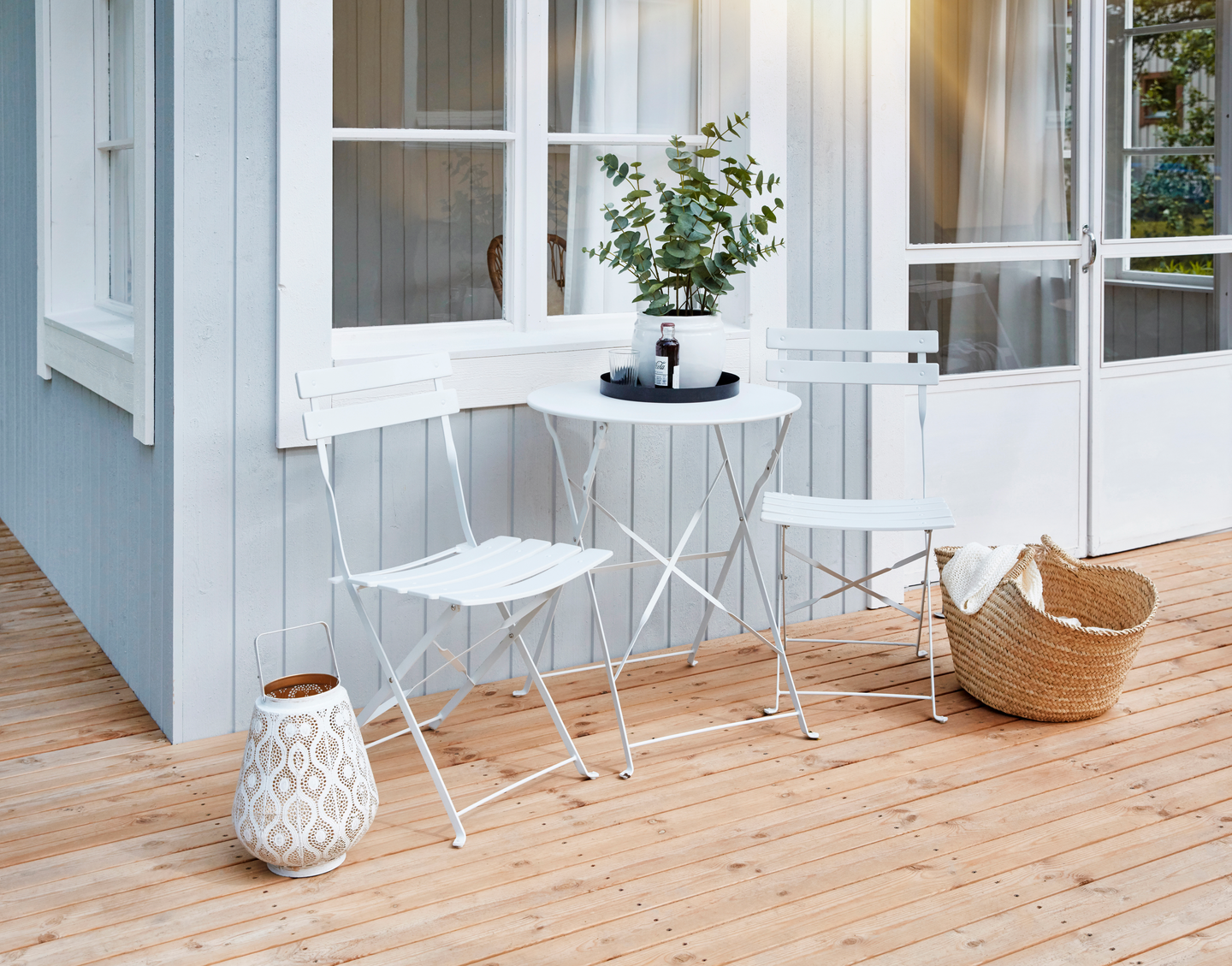 Parvekesetti Cello Ibiza valkoinen