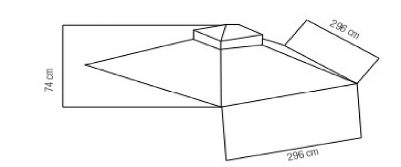 Kattokangas Cello Korsika 3x3m beige