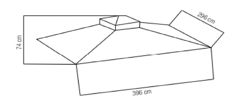 Kattokangas Cello Verona 3x4m harmaa