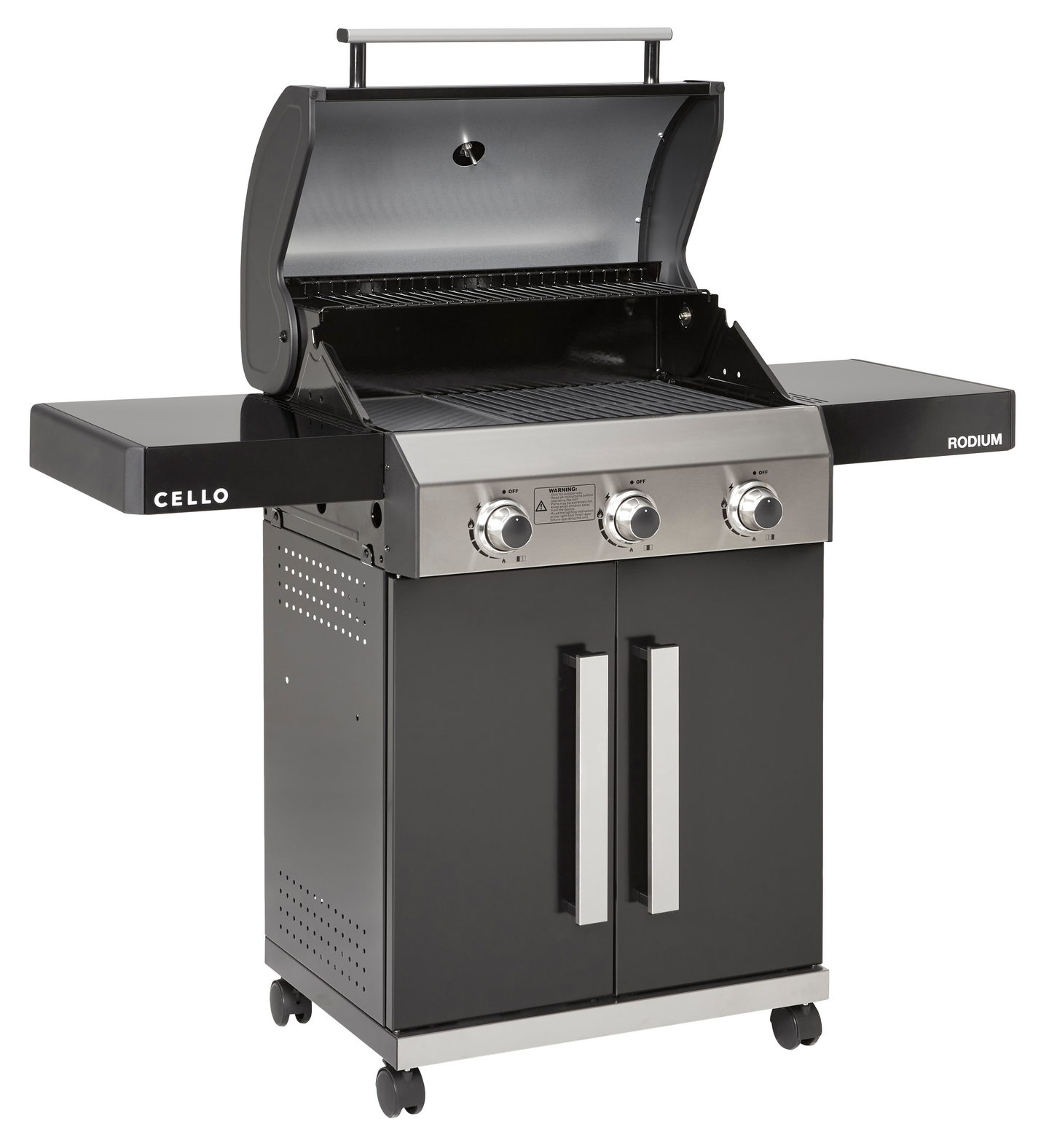 Kaasugrilli Cello Rodium 3 musta