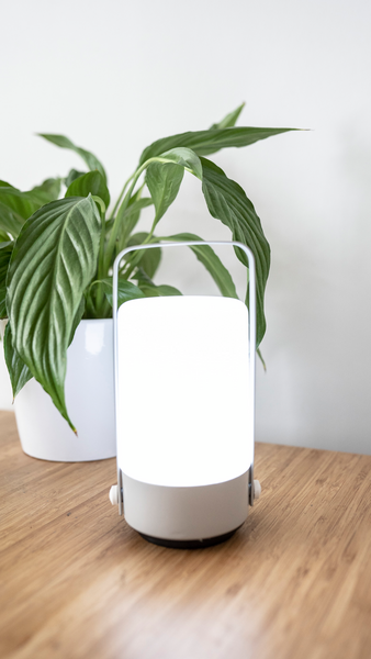 Pöytävalo Airam kielo 19cm b/o timer harmaa