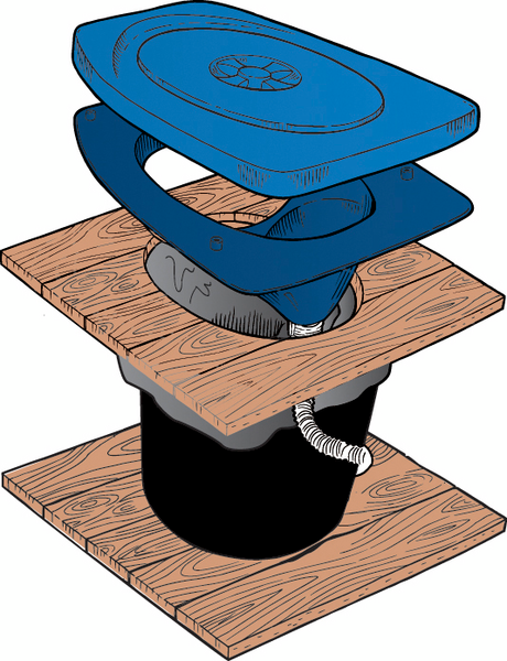 Käymäläistuin Separett Pikkula 500 sininen