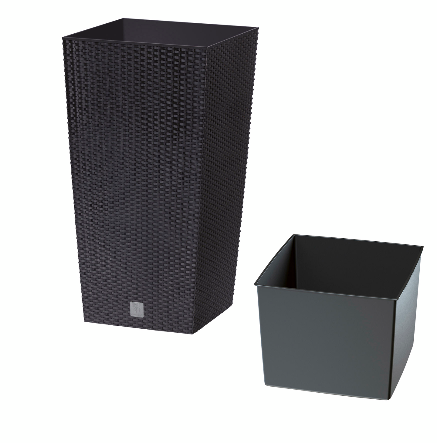 Ulkoruukku Rato korkea 26x26x50cm musta