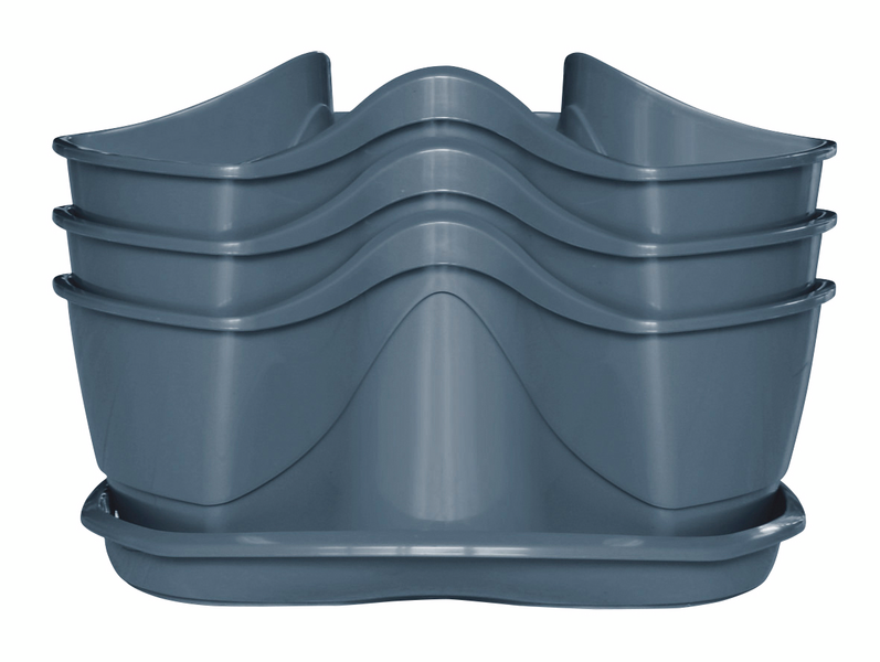 Yrttiruukkutorni Prosperplast Coubi grafiitinharmaa