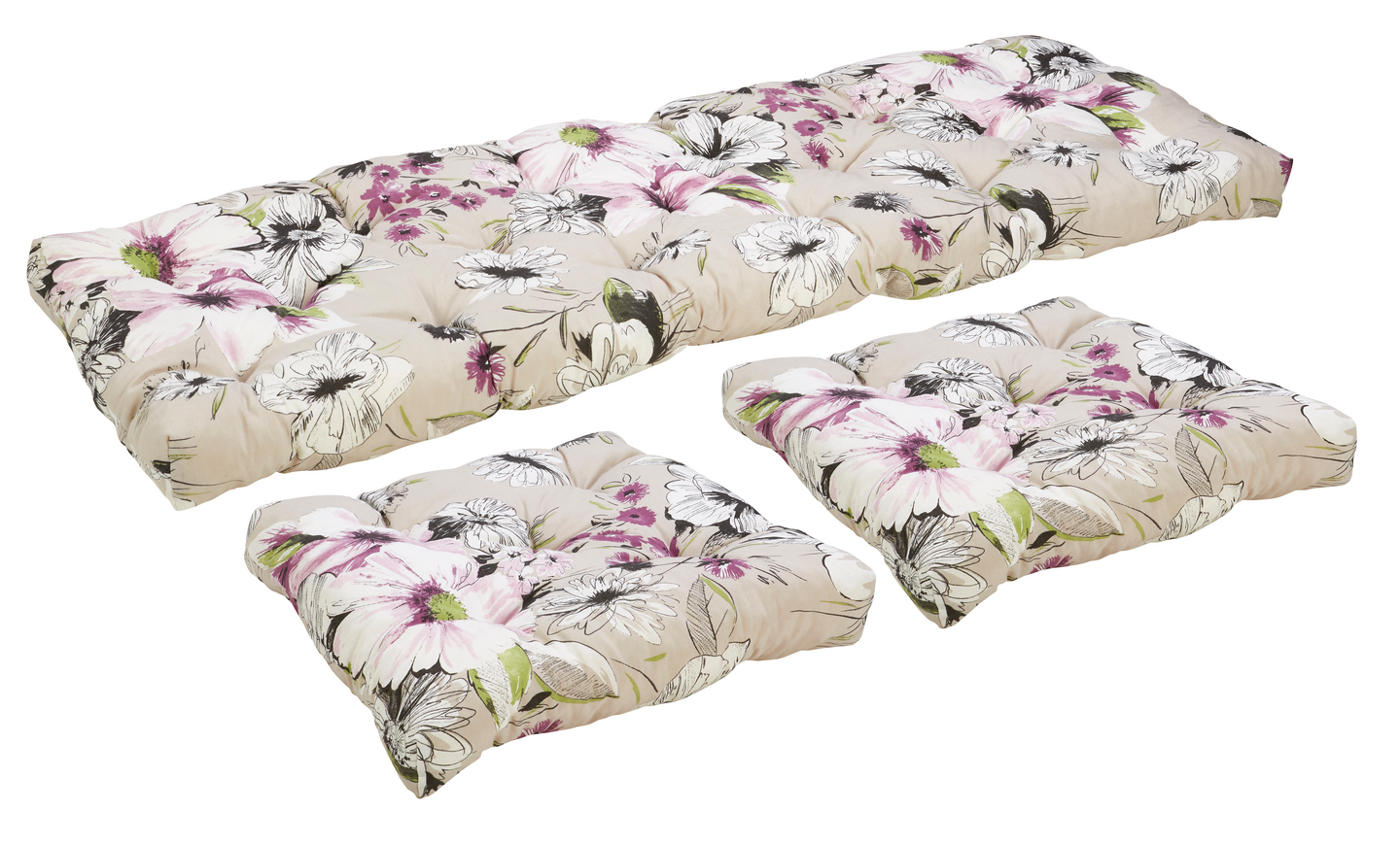 Pehmustesetti Cello Hanna 150x50x5 vaaleanpunainen