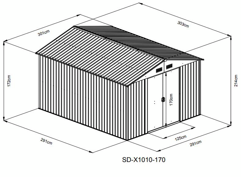 Varastovaja Goodiy 8,5m² metallinen