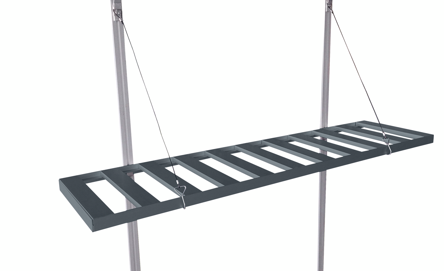 Kasvihuonehylly Goodiy 120x38cm harmaa