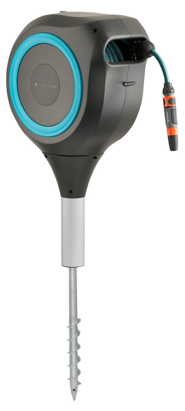 Letkukela Gardena RollUp M 20m maaruuvilla turkoosi