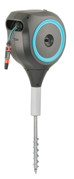 Letkukela Gardena RollUp M 20m maaruuvilla turkoosi