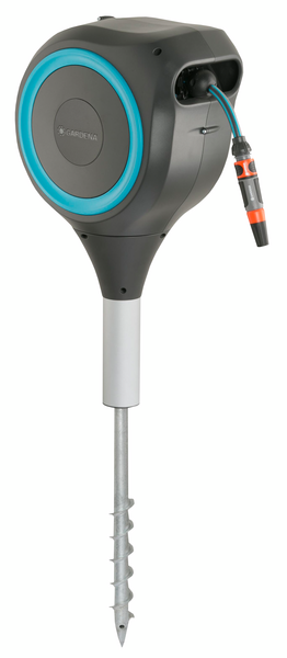 Letkukela Gardena RollUp S 15m maaruuvilla turkoosi