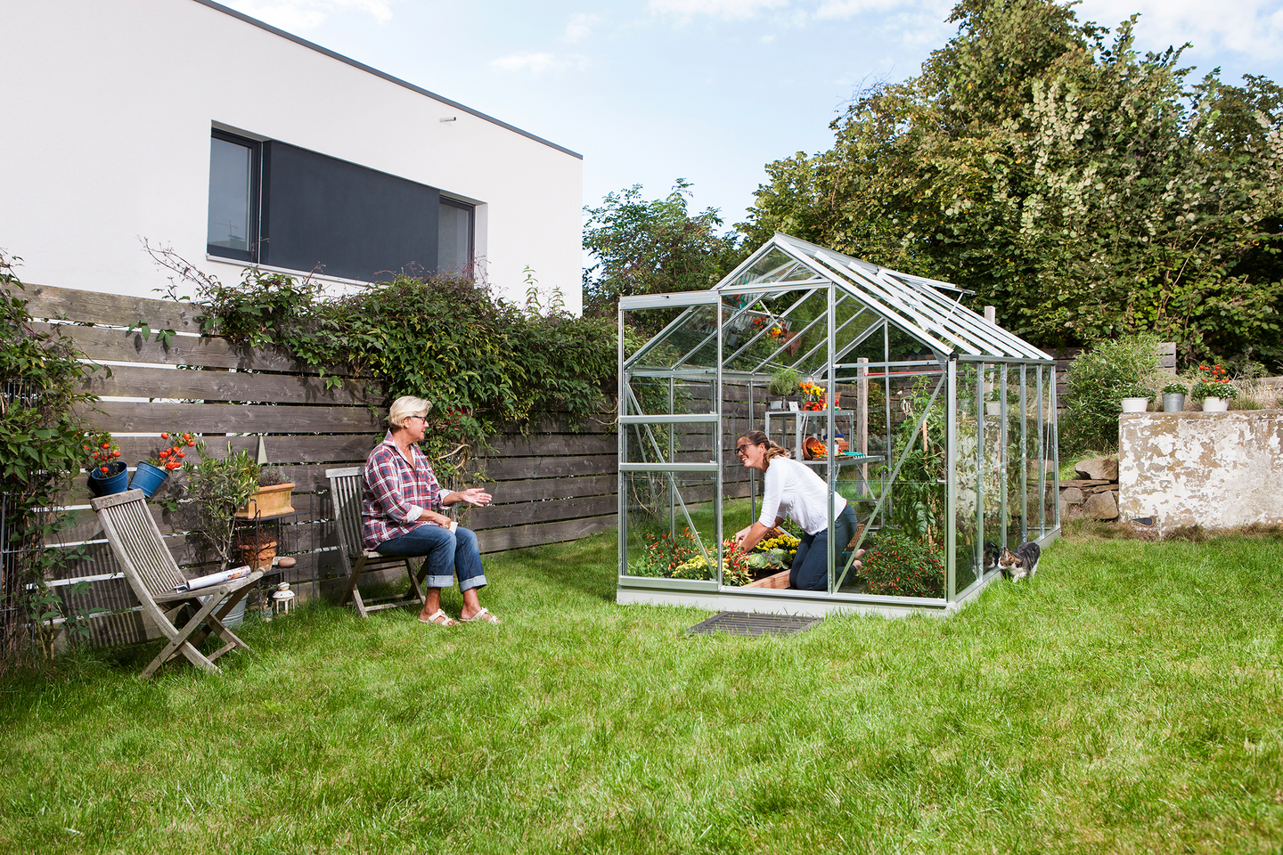 Kasvihuone Vitavia Venus 6200 lasi alu, sokkelilla