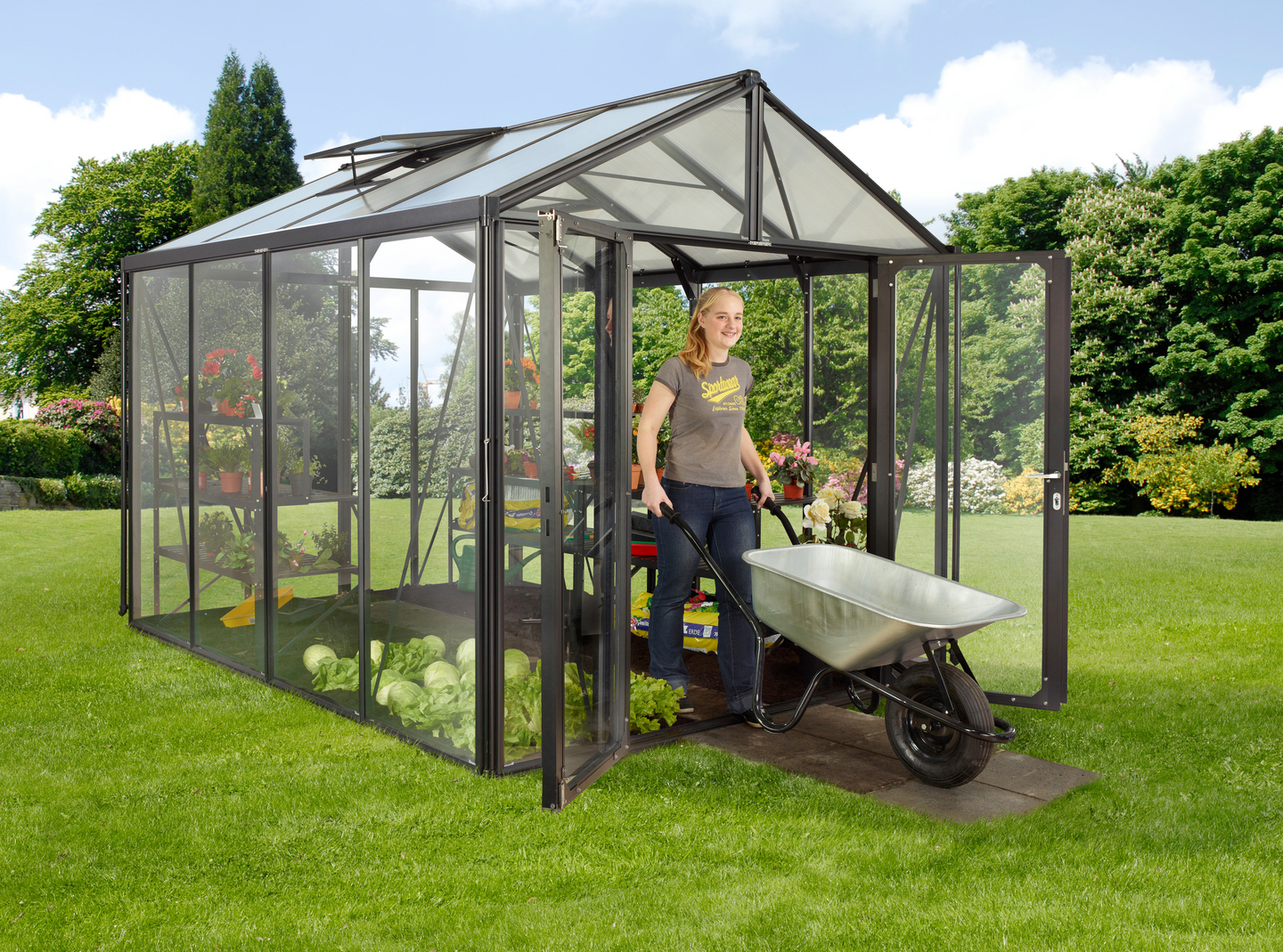 Kasvihuone Vitavia Poseidon 10000 karkaistu lasi kennolevy