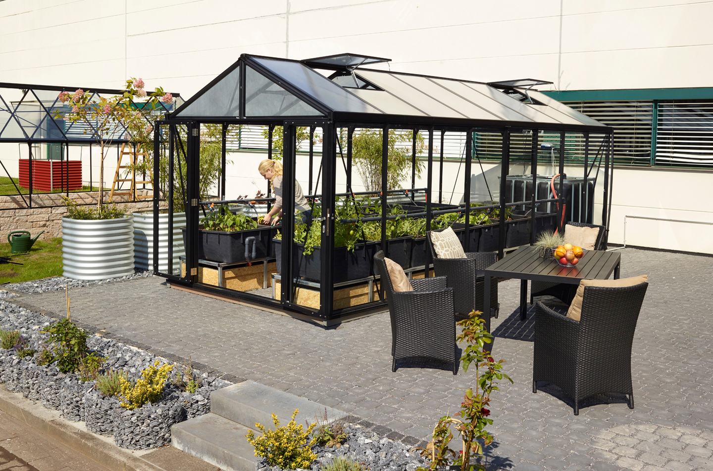 Kasvihuone Vitavia Poseidon 15700 karkaistu lasi kennolevy