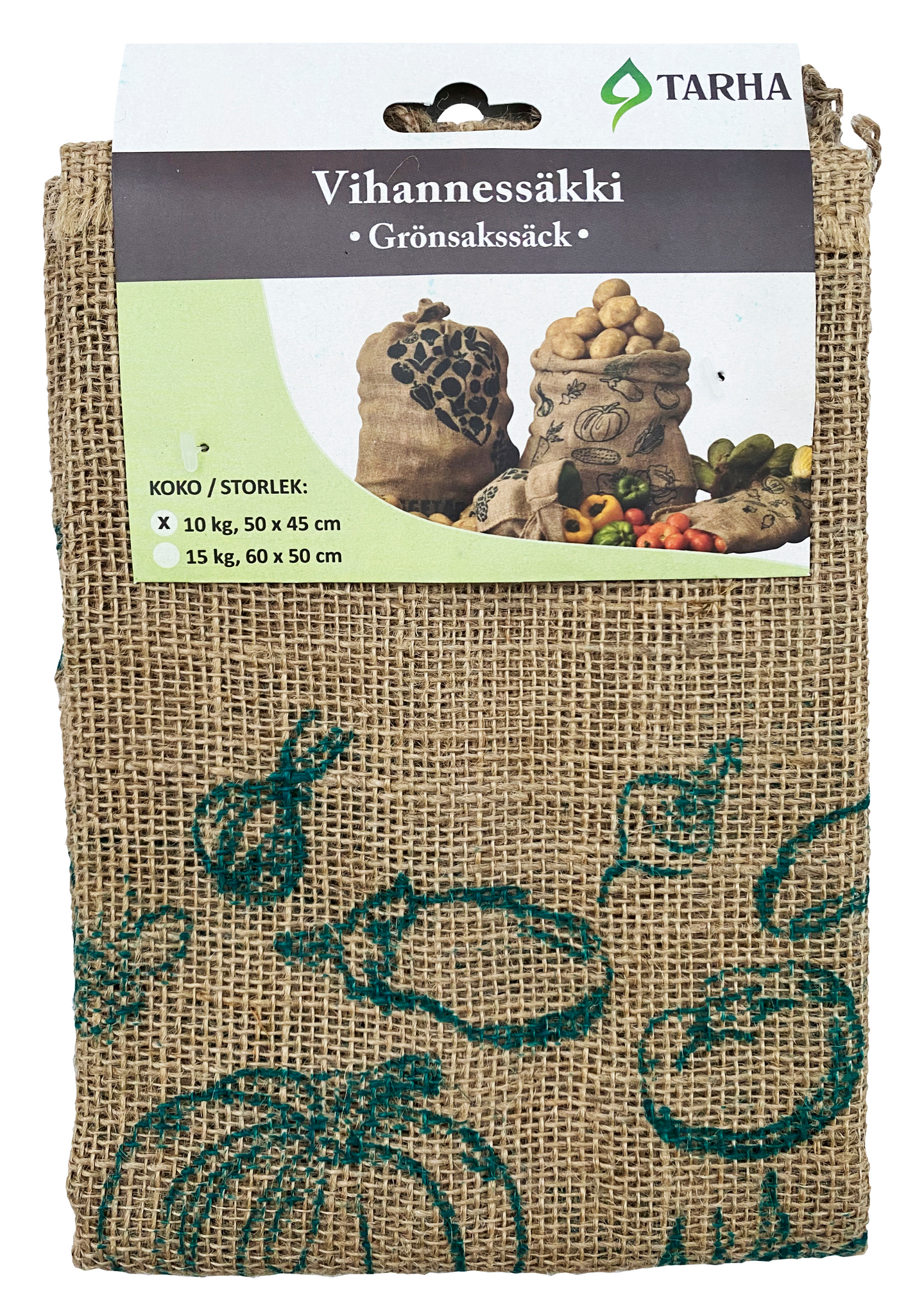 Vihannessäkki 10kg 50x45cm