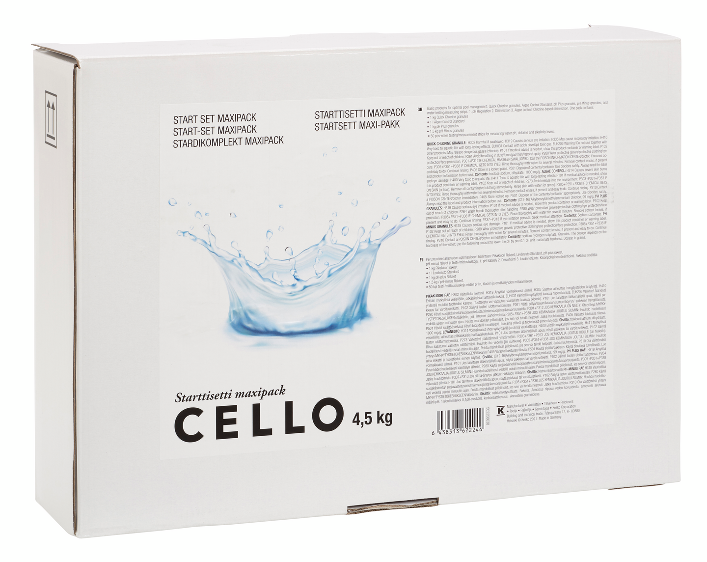 Starttisetti Cello Maxipack allasveden ylläpitoon 4,5kg