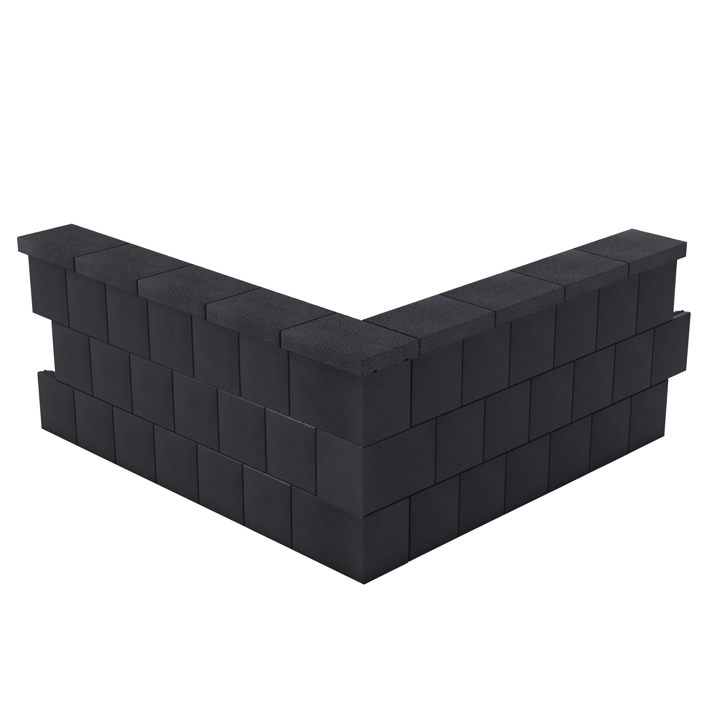 Muurikivi sileä 280x250x280 Carbon Black