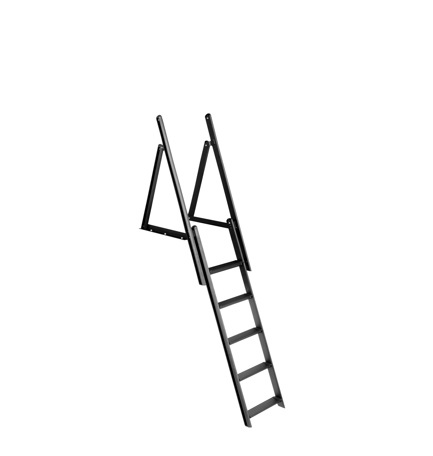 Laituritikas Tikli Kippi 5-askelmainen alumiinia musta pulverimaalaus