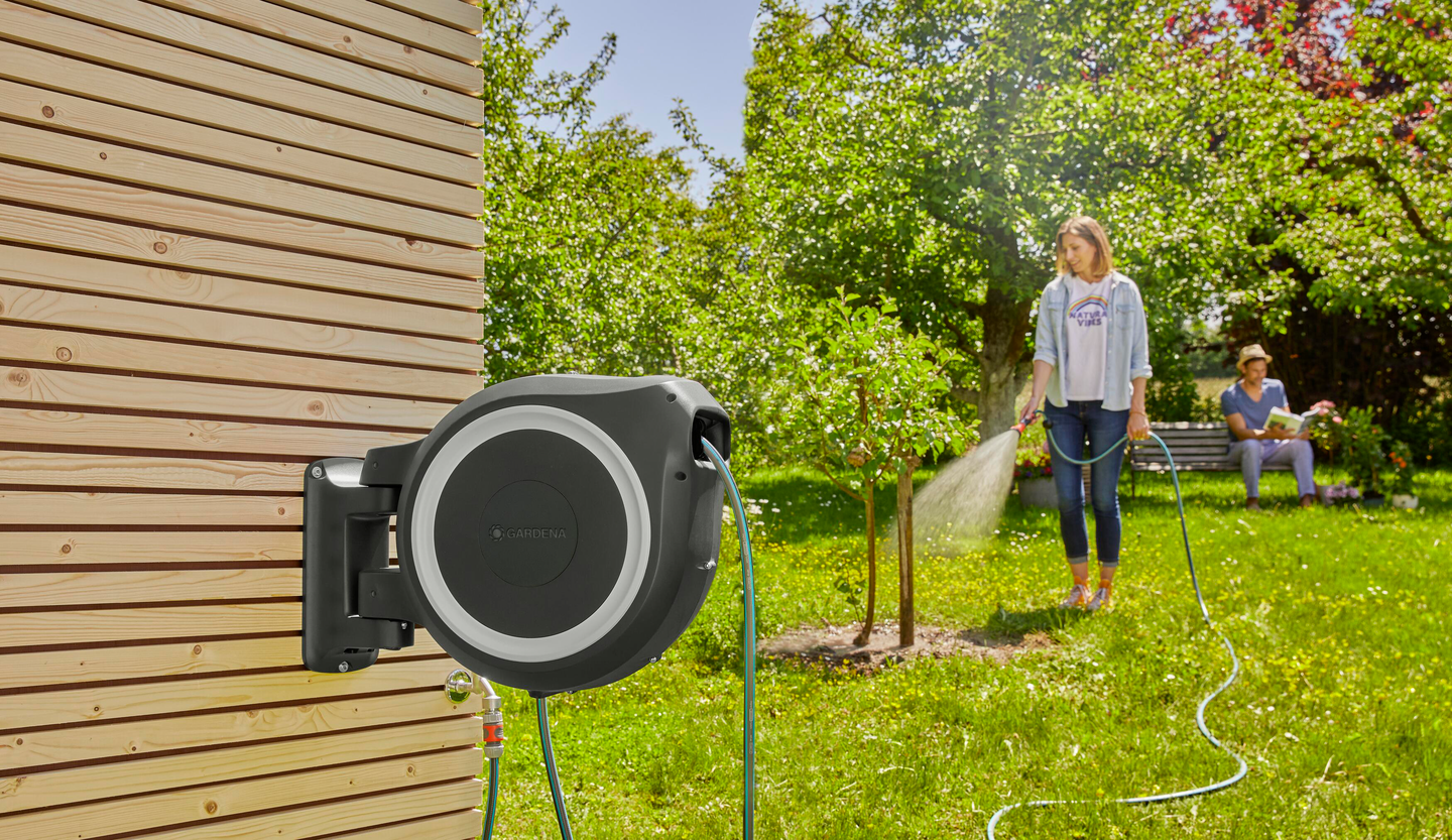 Letkukela rollup l 30m valkoinen setti Gardena