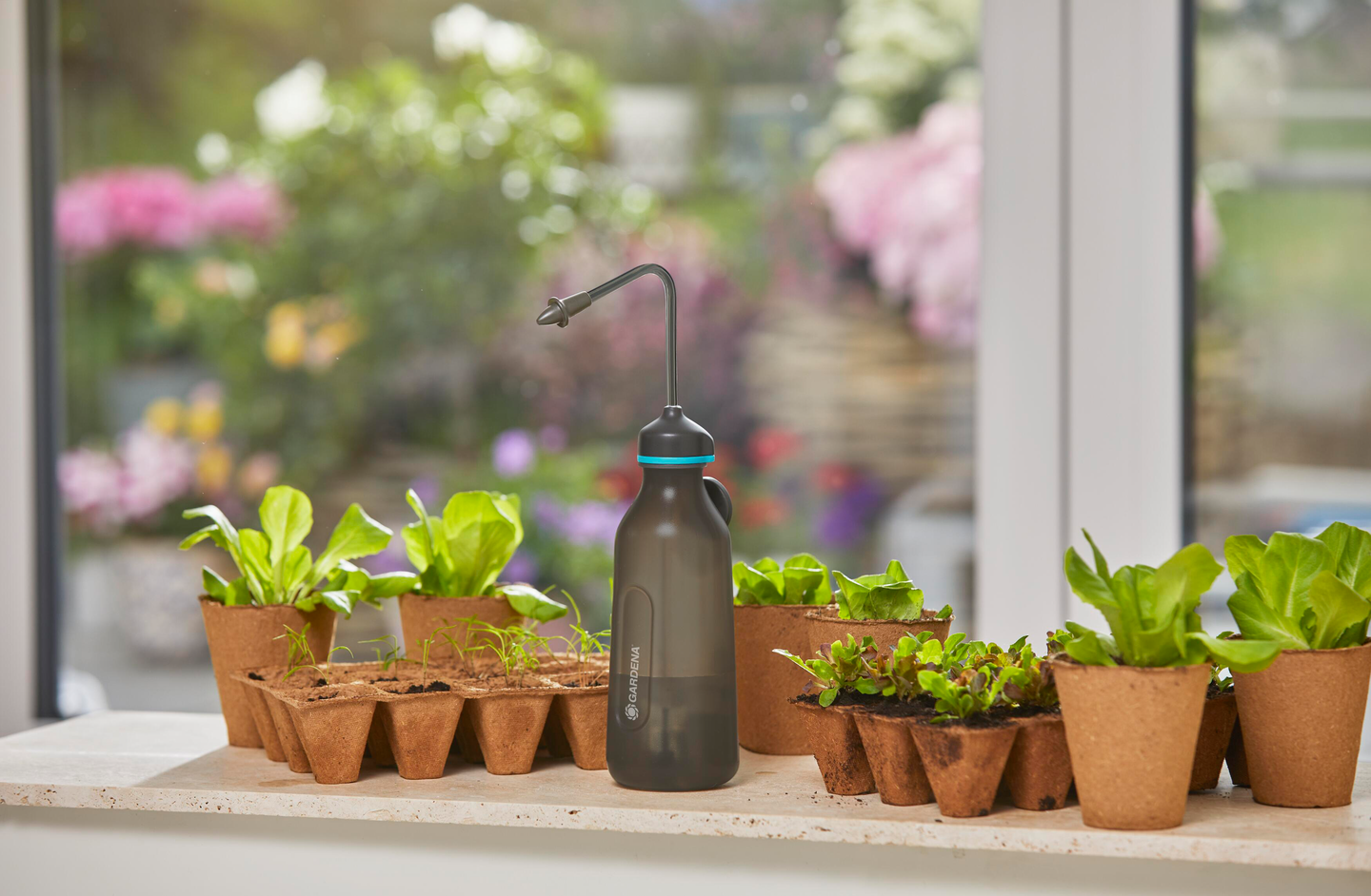 Kastelupullo kylvöksille 0,45l Gardena