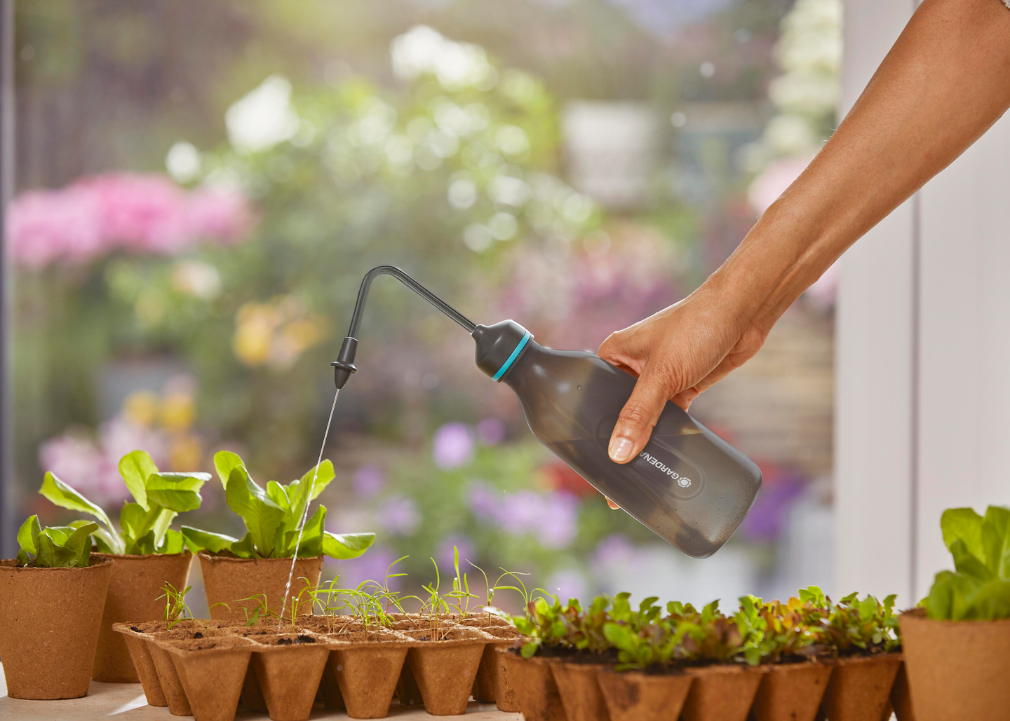 Kastelupullo kylvöksille 0,45l Gardena