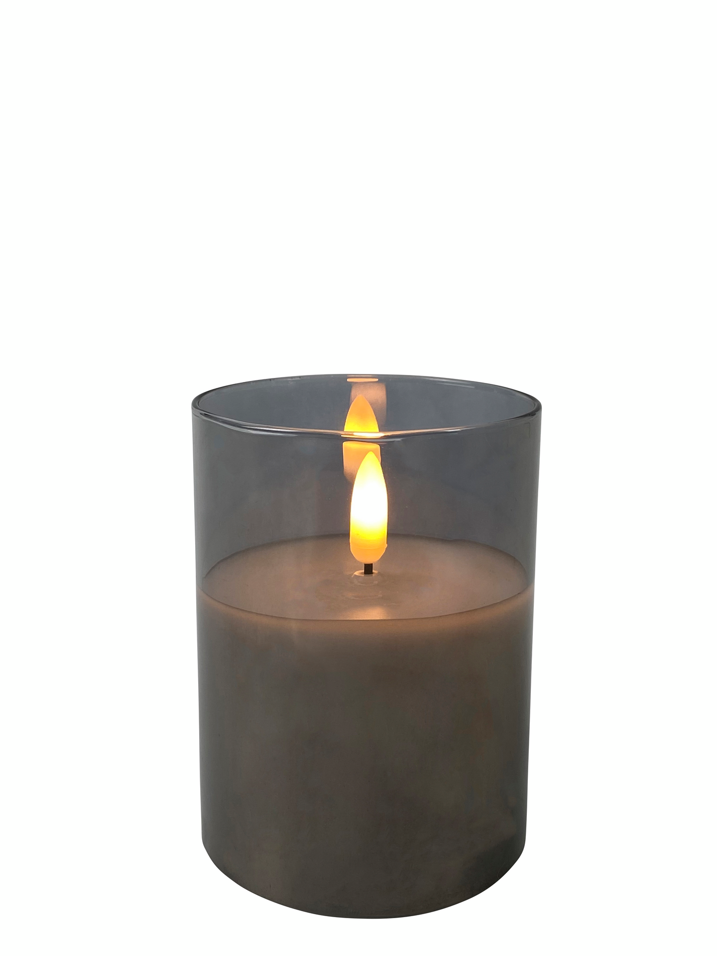 Led-kynttilälyhty Cello harmaa 10cm