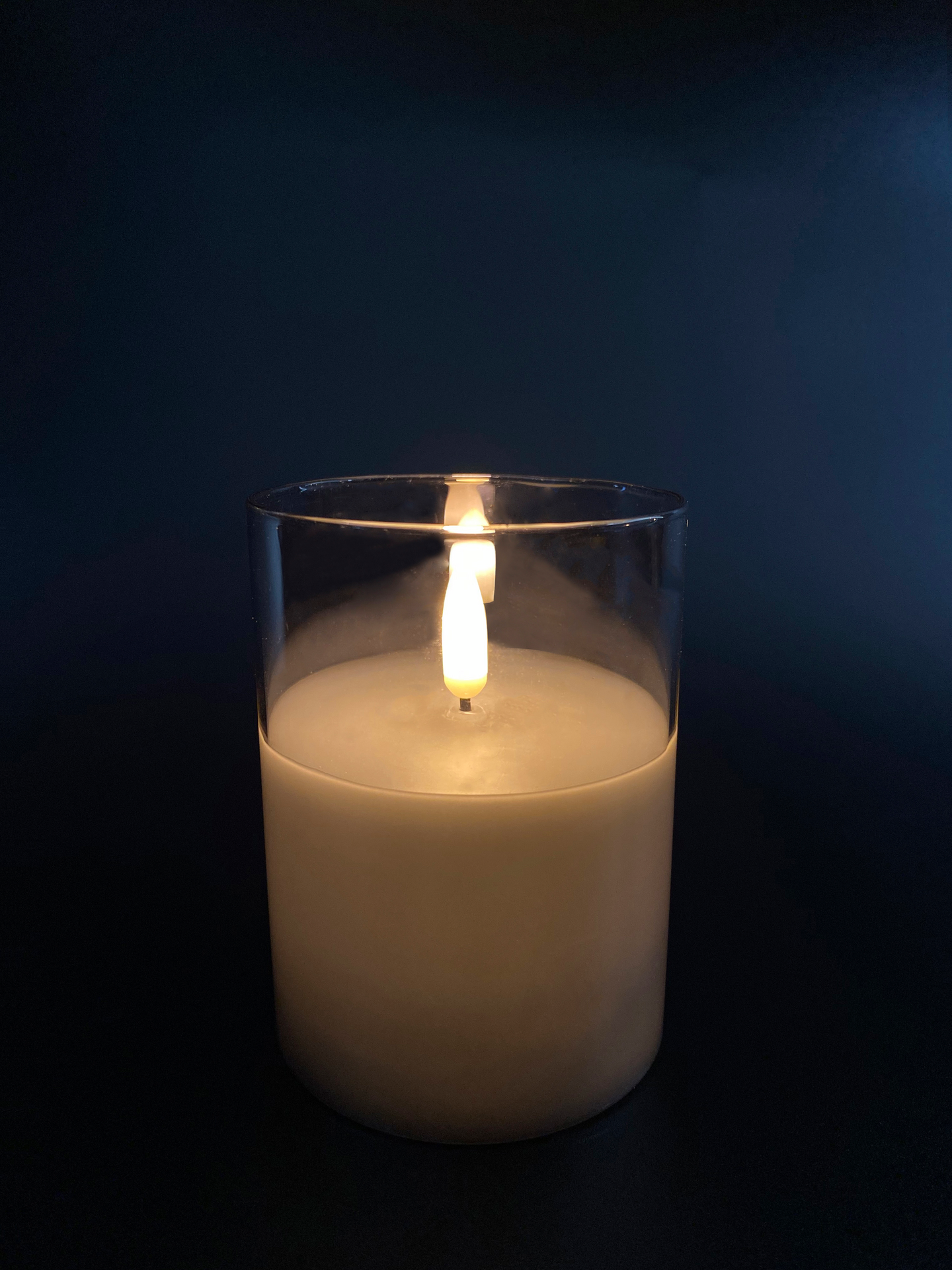 Led-kynttilälyhty Cello harmaa 10cm