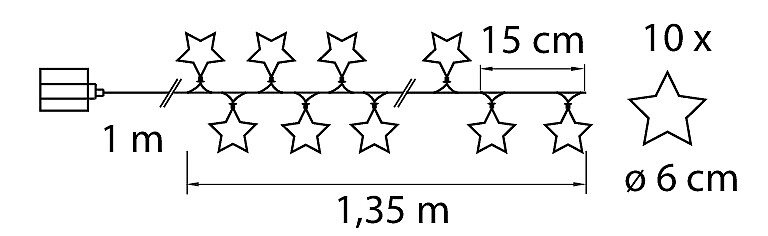 Tähti led-sarja Airam Vail 1,35m