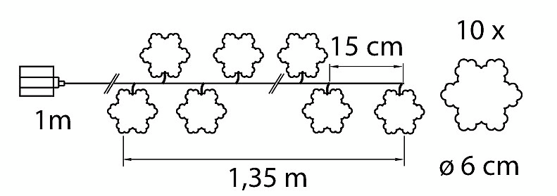 Hiutale led-sarja Airam Vail 1,35m