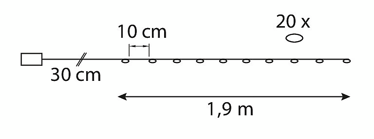 Led-köysinaru Airam Lorel 1,9m