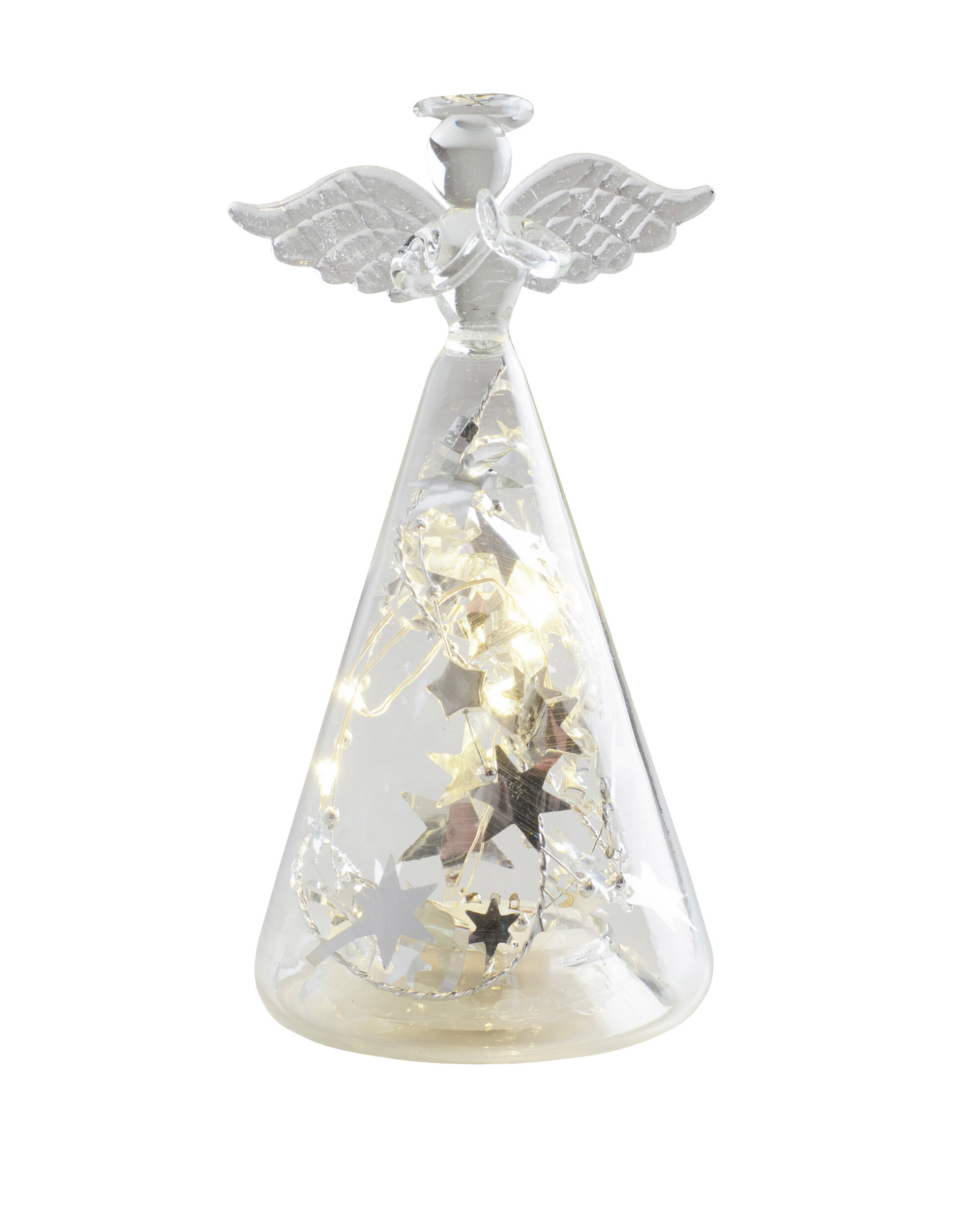 Lasinen led-enkeli Airam Alys 14cm