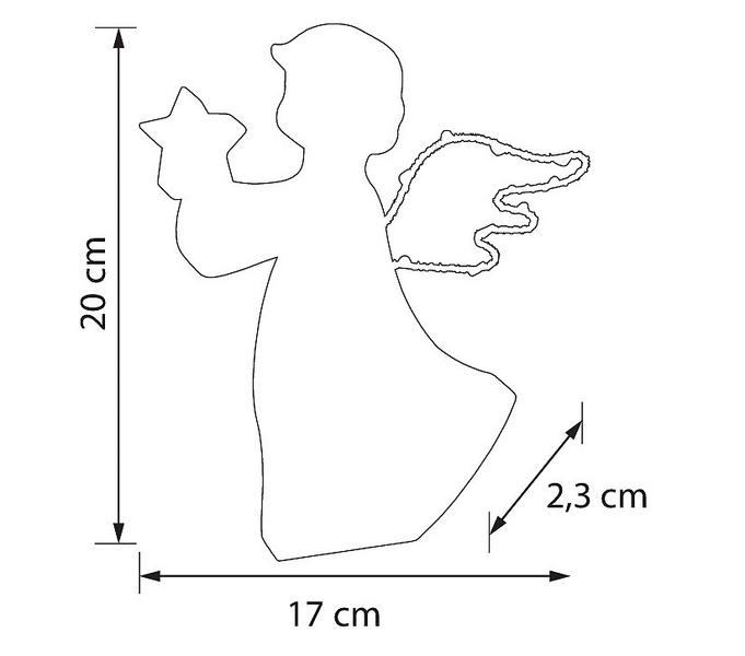 Puinen enkeli Airam Natalia 20cm