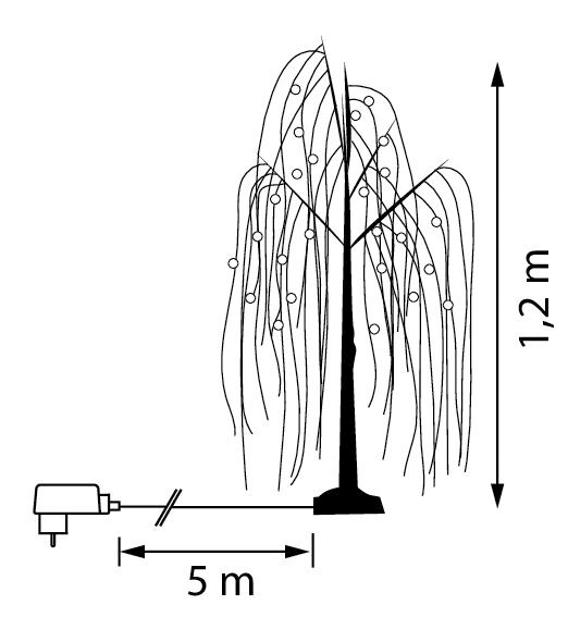 Led-puu Airam Paju 1,2m IP44