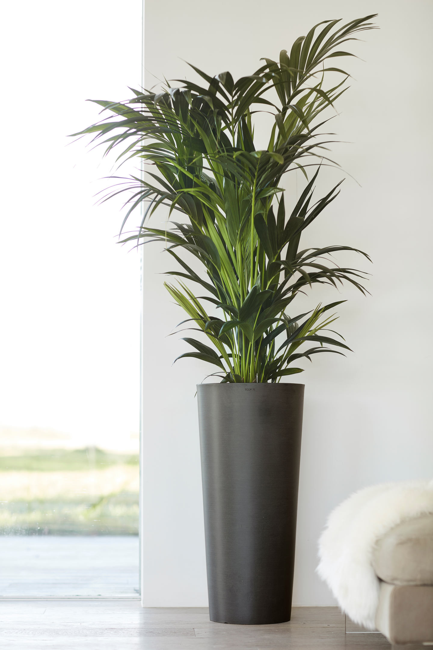 Ruukku Ecopots Amsterdam korkea 76cm tummanharmaa