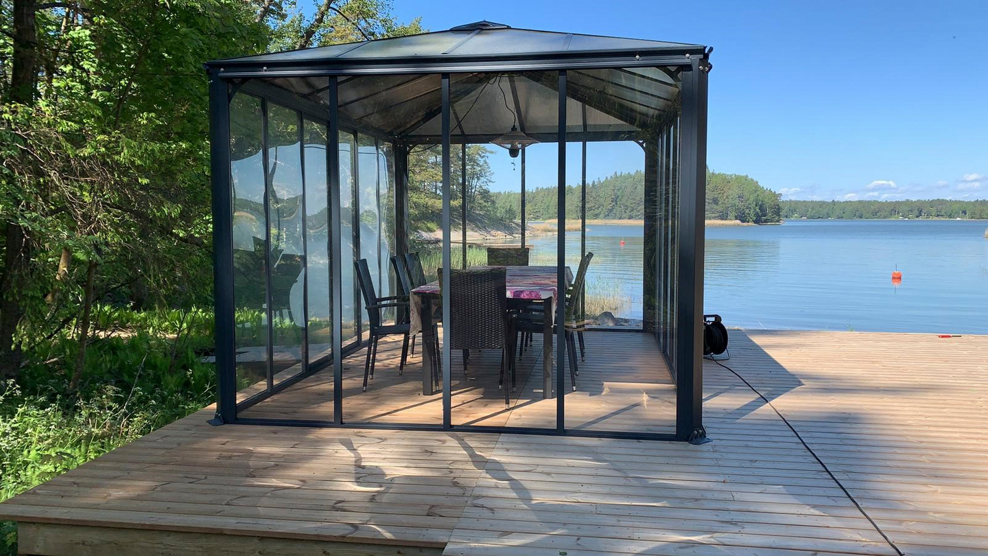 Paviljonki Palram-Canopia Ledro 3000 8,70m² harmaa