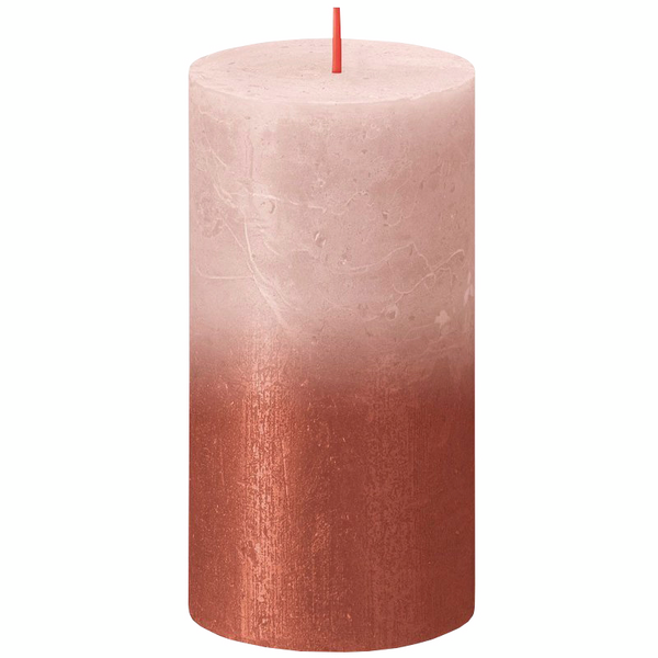 Rustiikkikynttilä pinkki-punainen liukuvärjätty 130/68