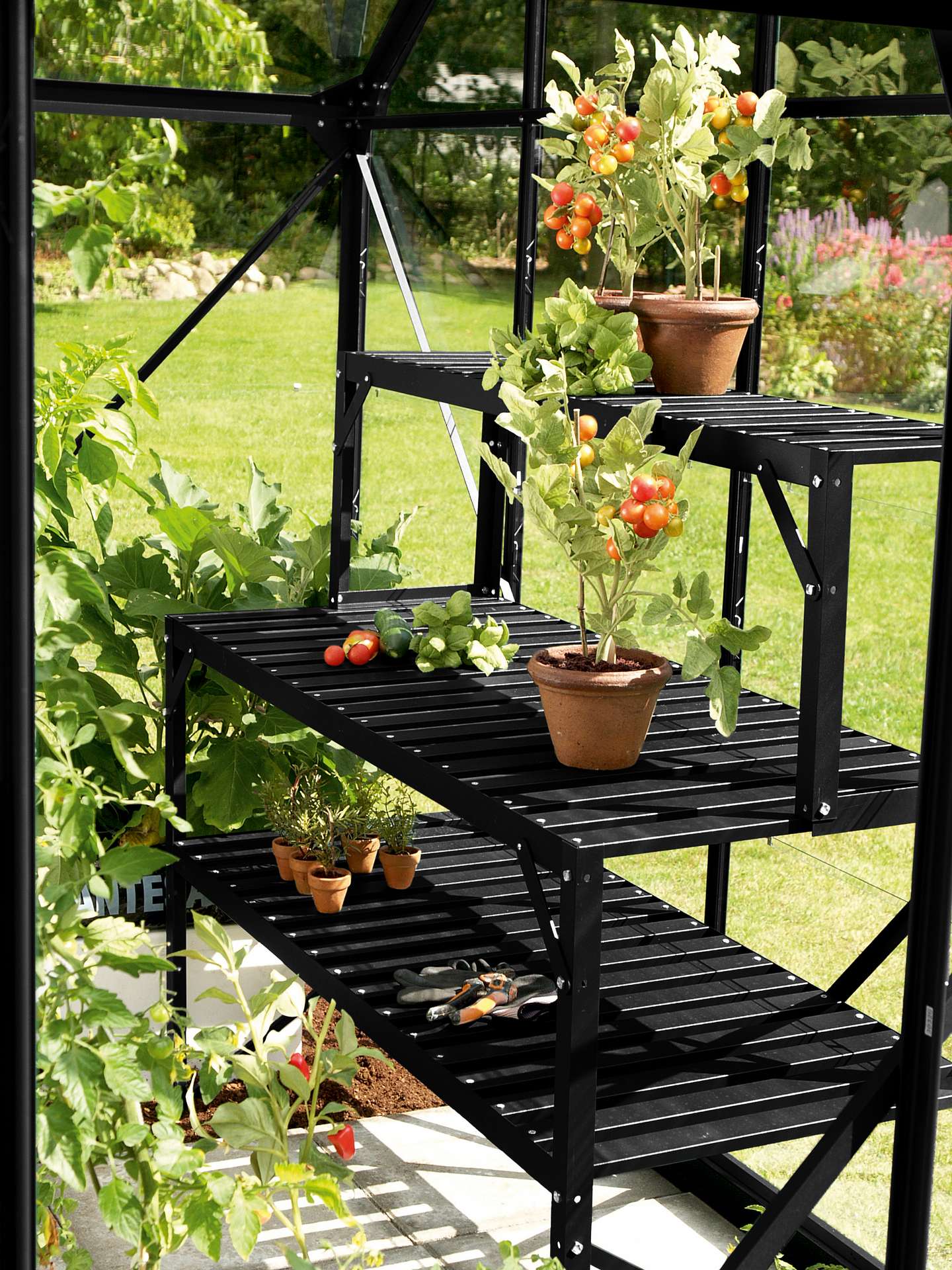 Viljelypöytä Vitavia taitettava musta