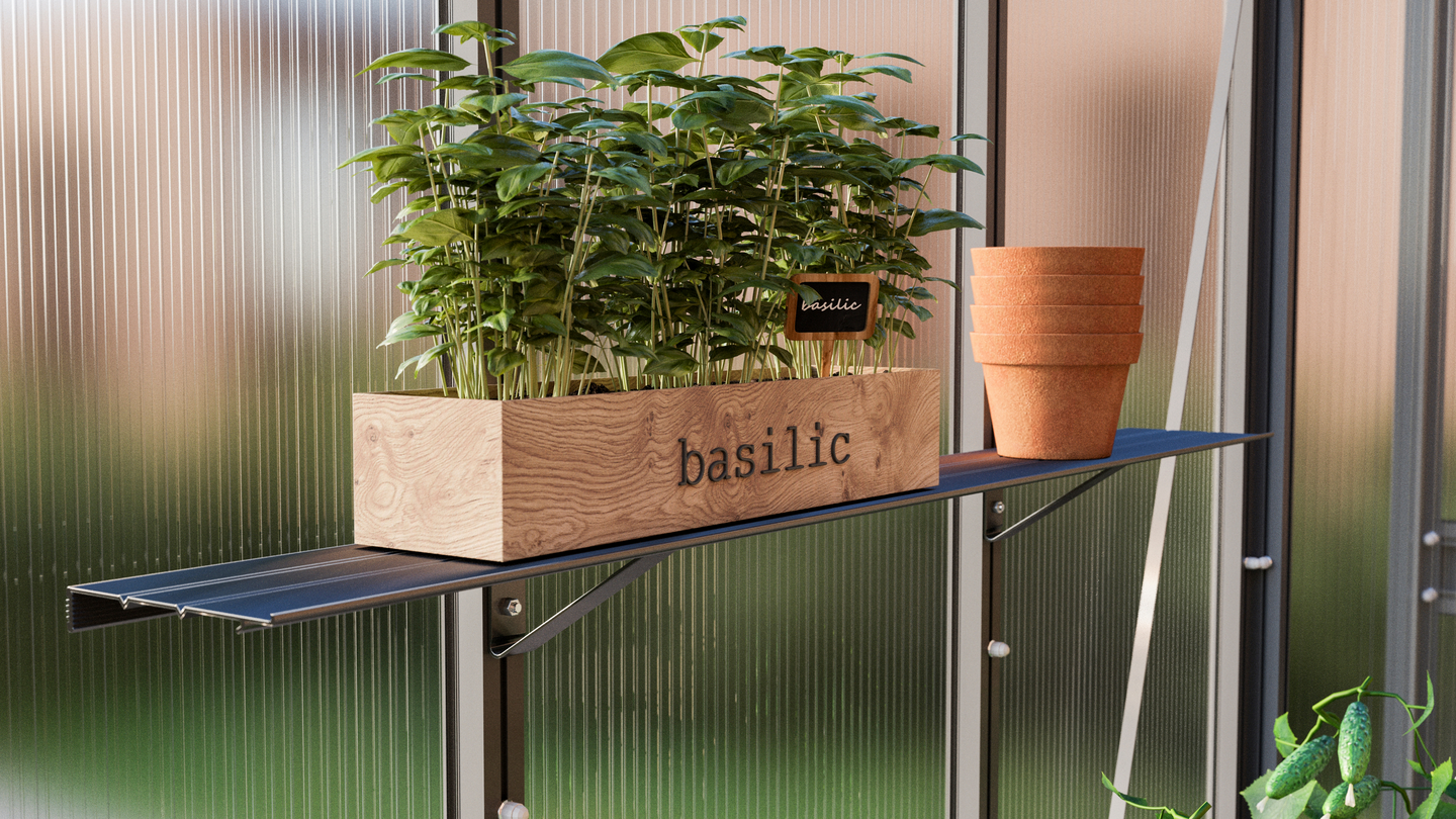 Alumiinihylly Vitavia musta 120x15cm