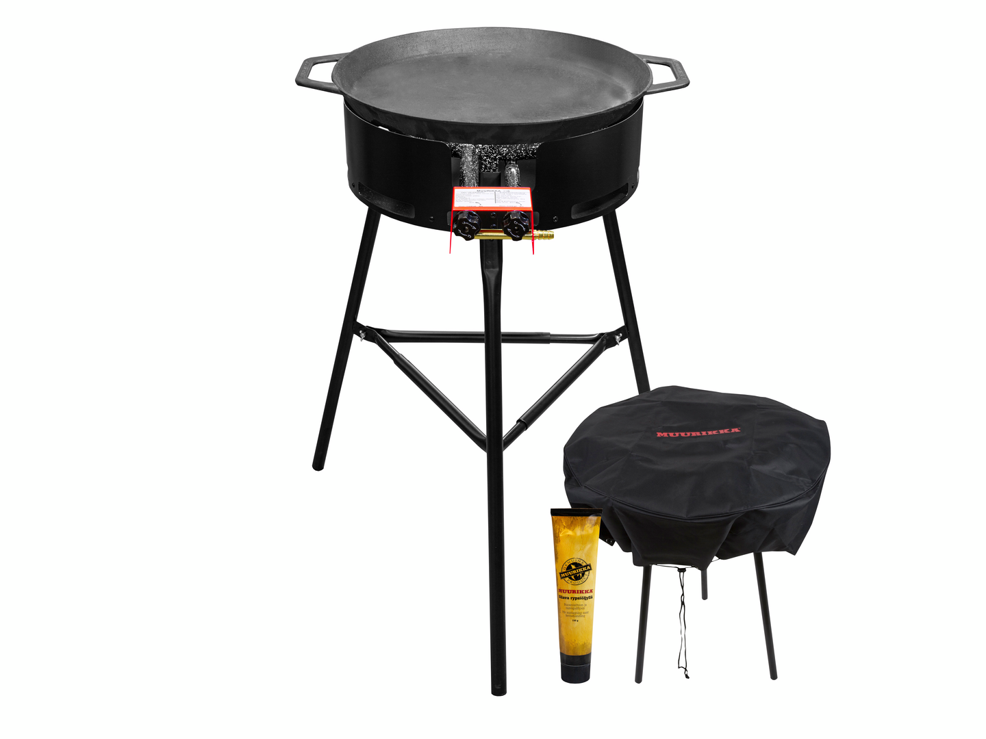 Paellasetti Muurikka 45 sisältää suojapeitteen