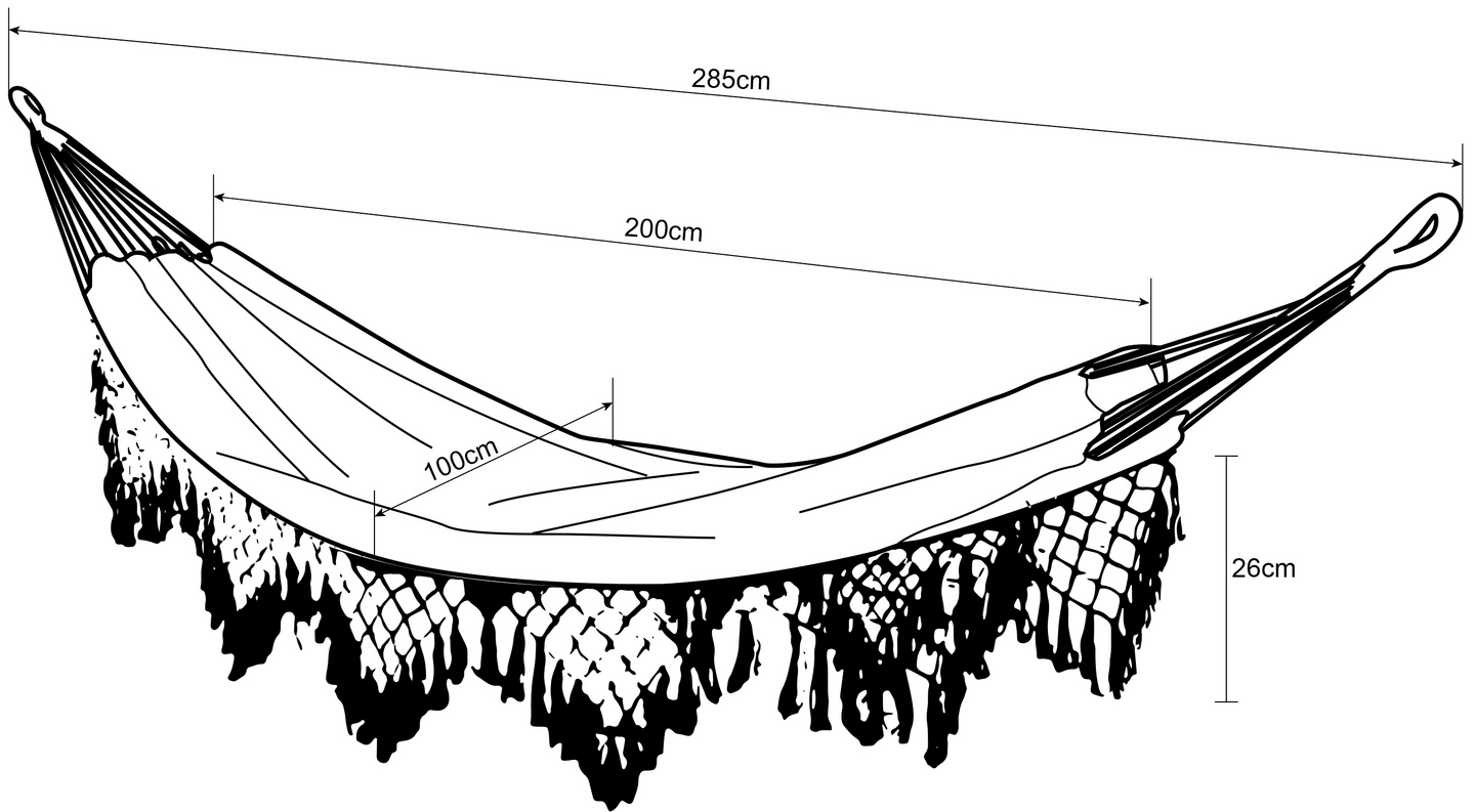Riippumatto Cello Bali 100x200cm harmaa