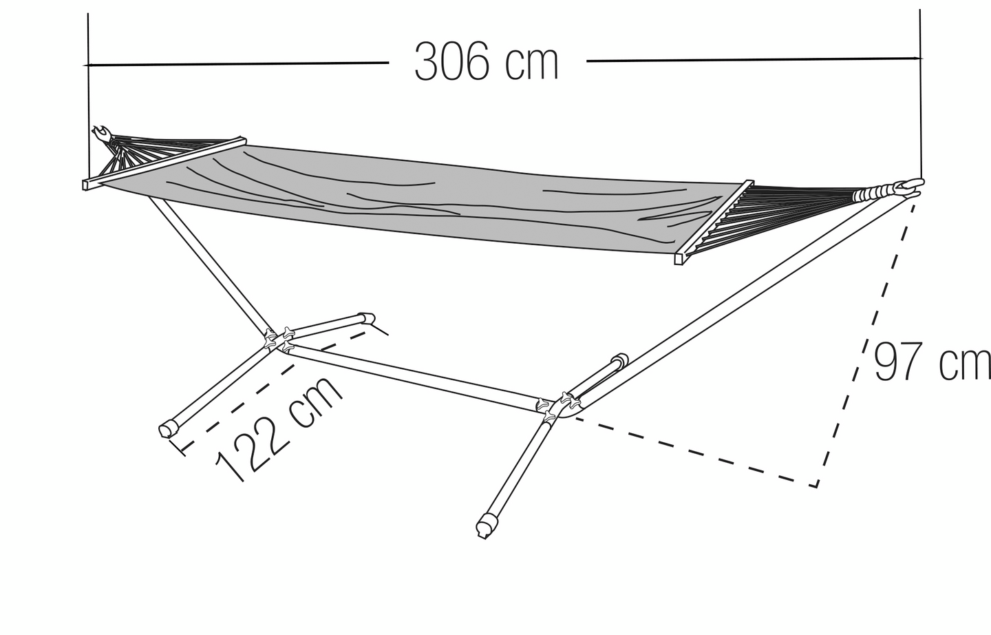 Riippumatto Cello telineellä