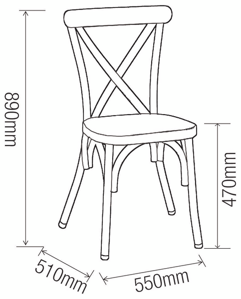 Tuoli Cello Vintage musta